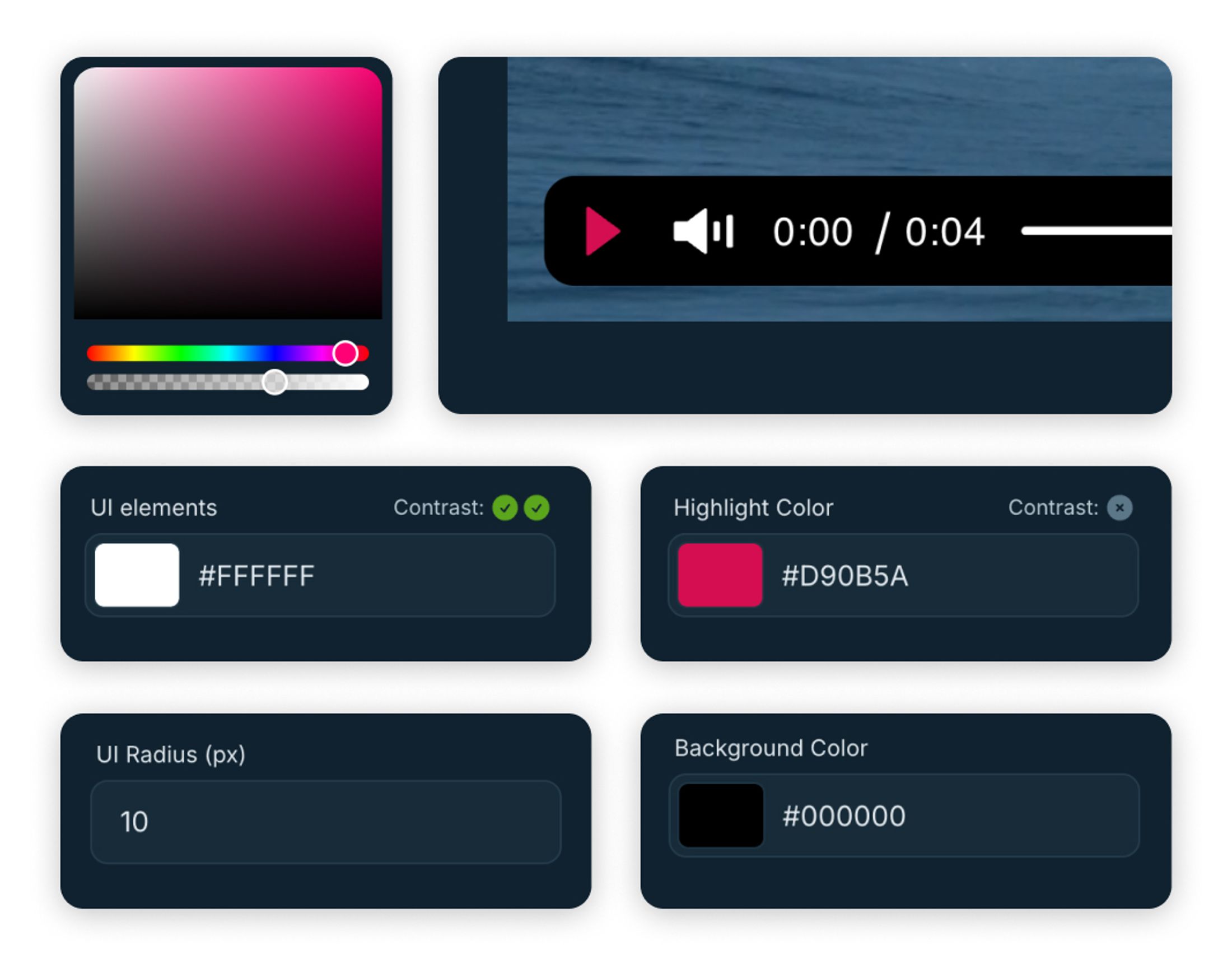 Player Design kann selbst konfiguriert werden
