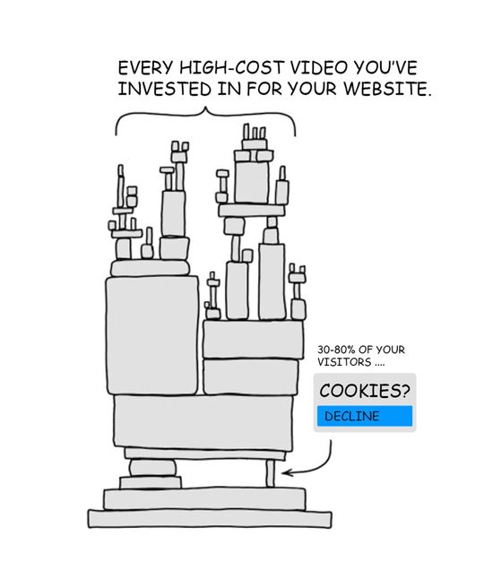 MEME that shows how bad are cookies for the web experience 