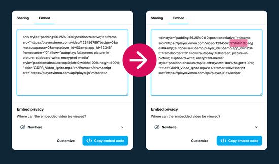 Integrade Vimeo DNT Code