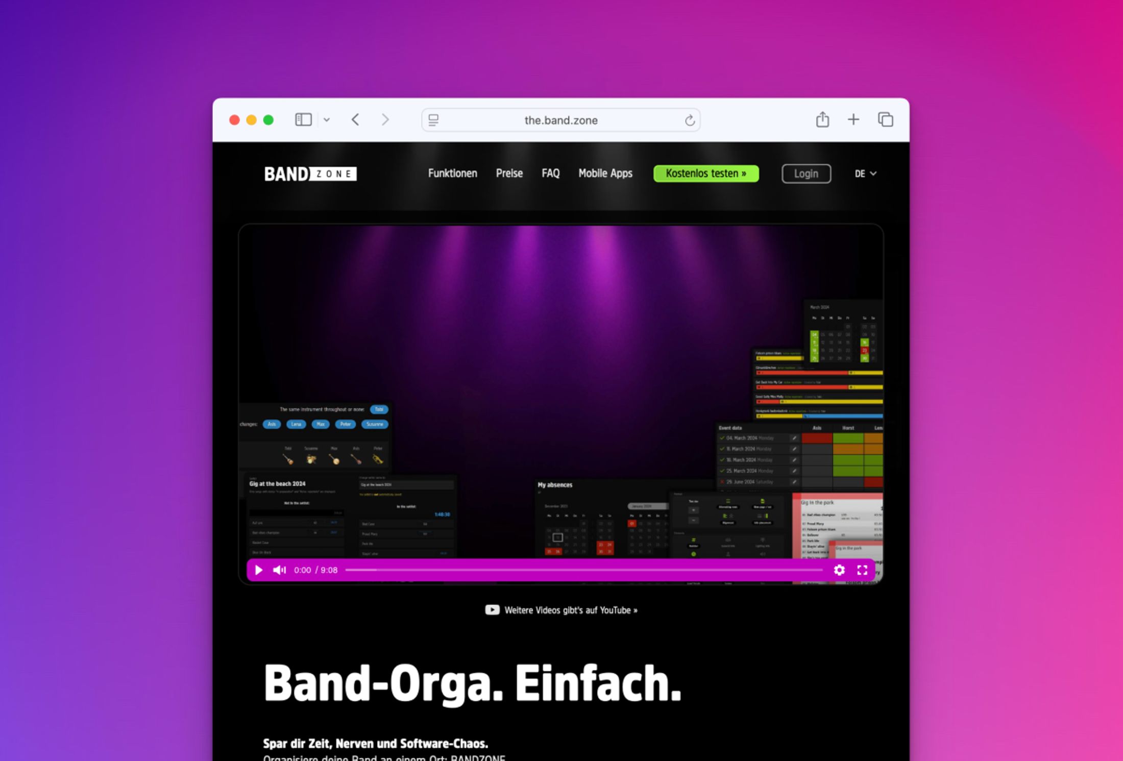 Bandzone Website Screenshot