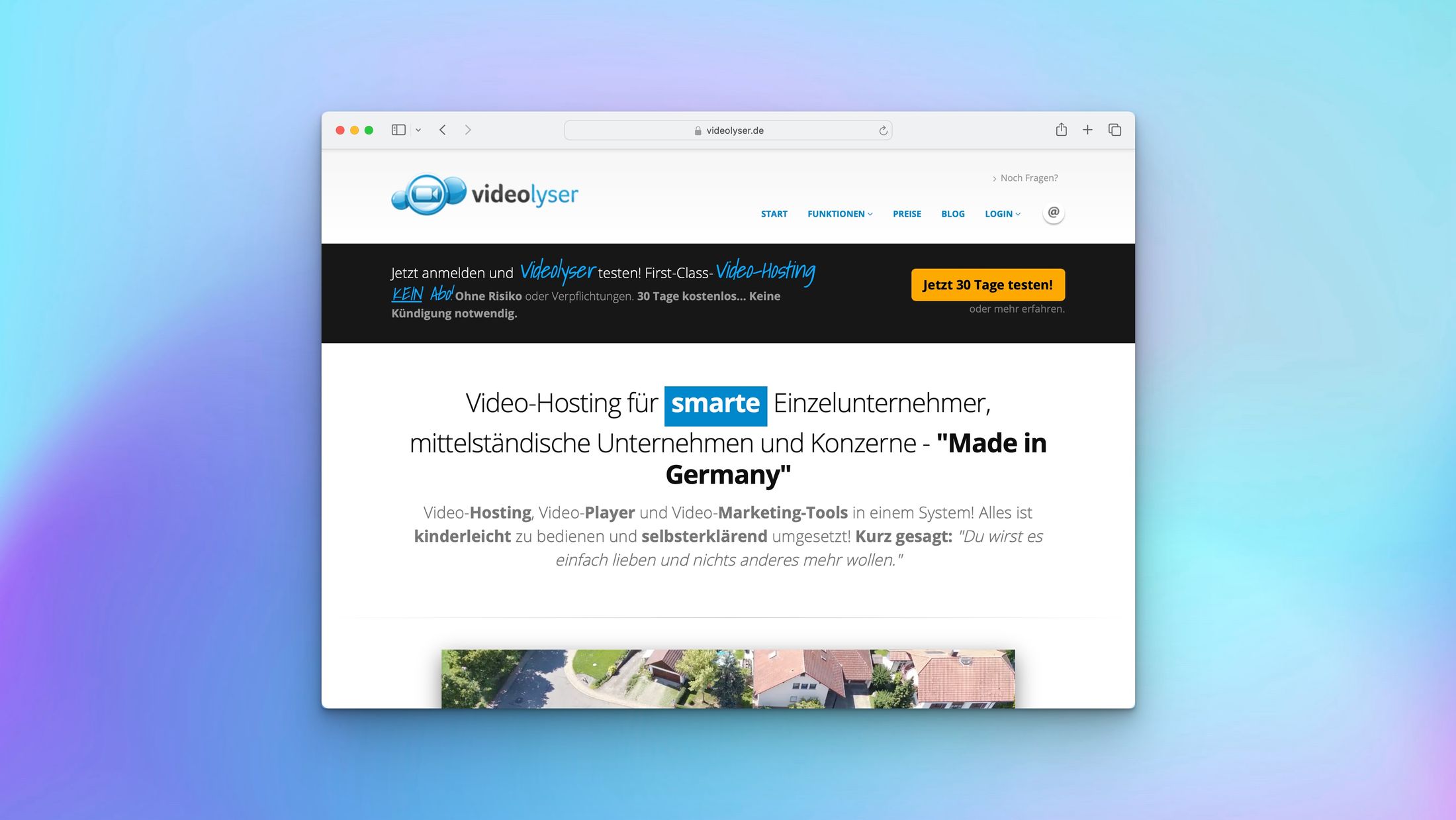 Screenshot Website: Videolyser